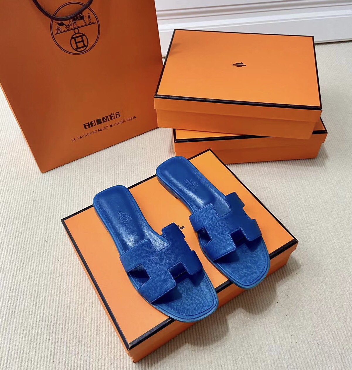 에르메스 올수공 오란 슬리퍼 샌들 앱송 74